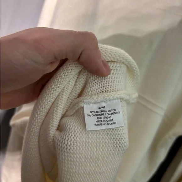 NWT SABLYN Eve Cotton Cashmere Blend Sweater Dress Size Large - Picture 3 of 7